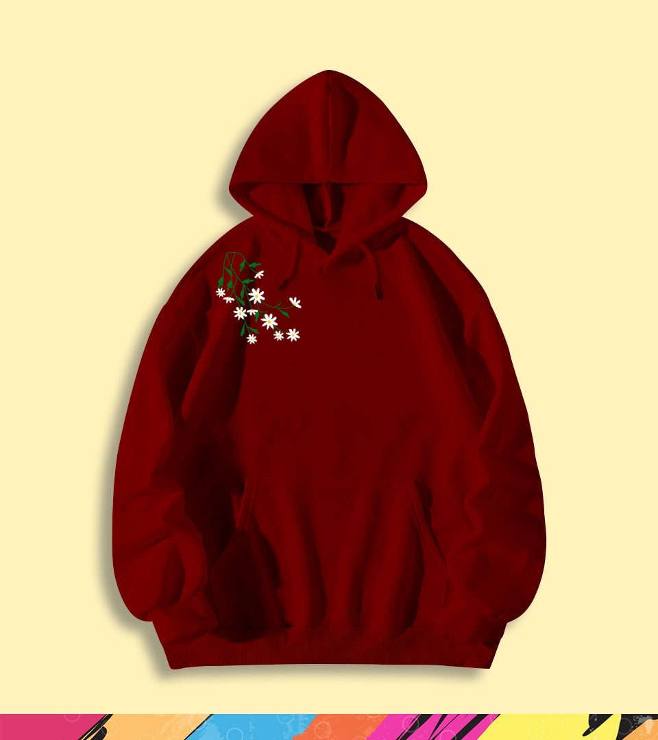 SHOULDER FLOWER HOODIE - teehoodie.co