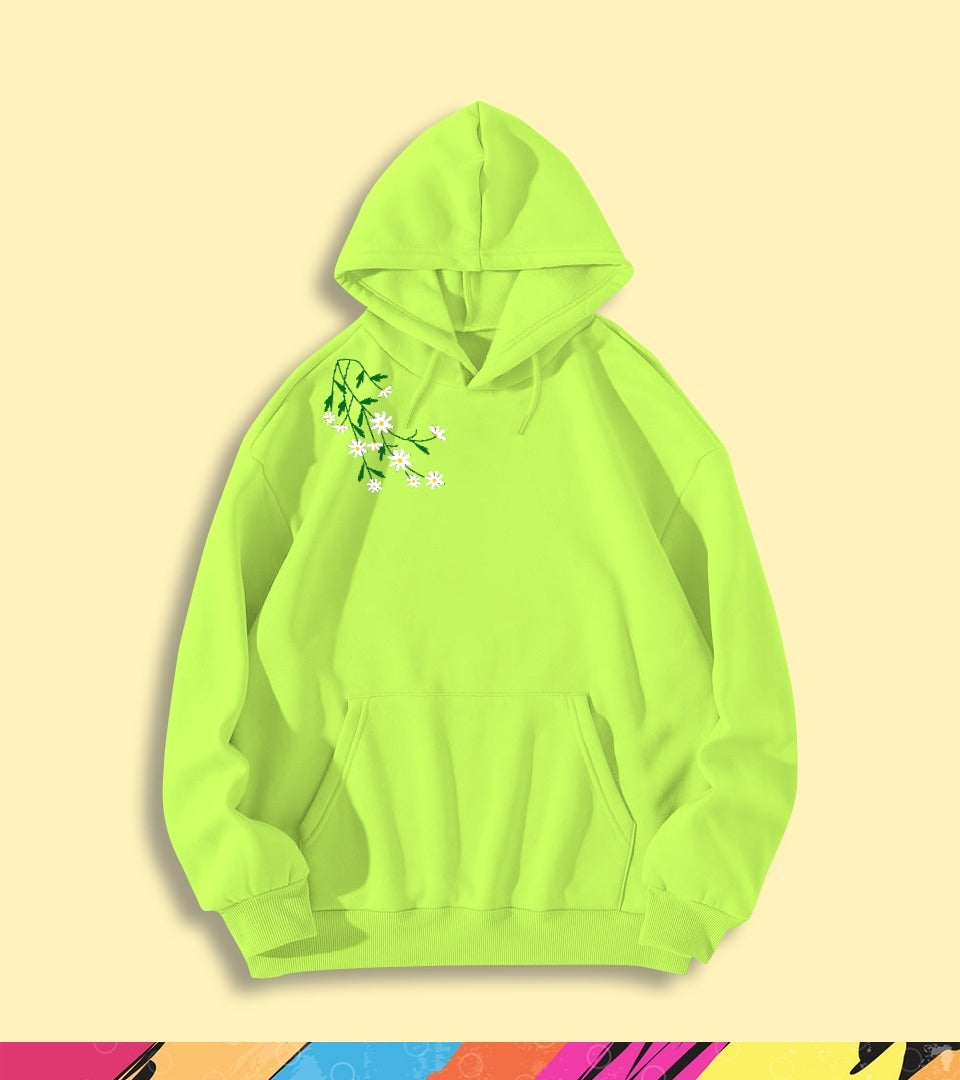 SHOULDER FLOWER HOODIE - teehoodie.co