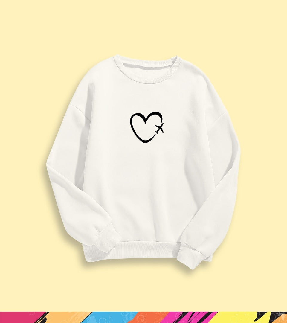 PLANE HEART SWEATSHIRT - teehoodie.co