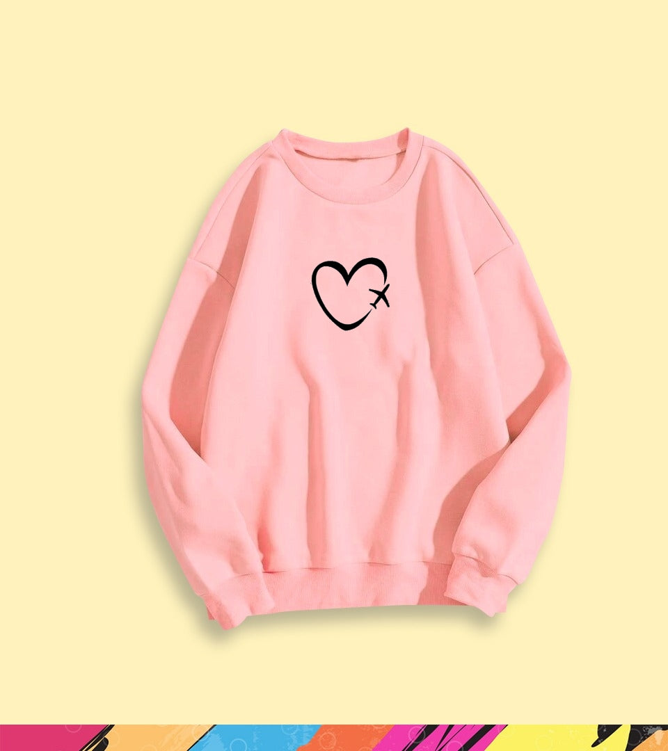 PLANE HEART SWEATSHIRT - teehoodie.co