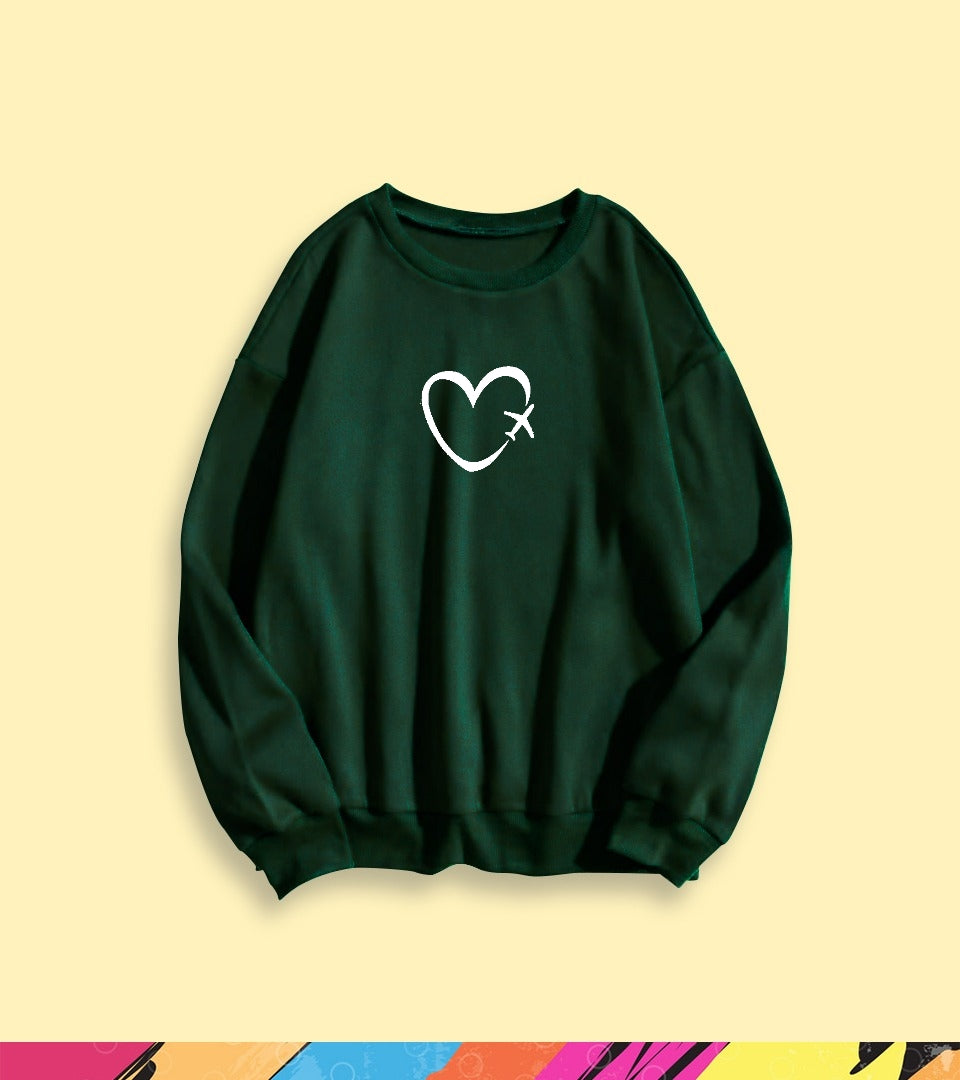 PLANE HEART SWEATSHIRT - teehoodie.co