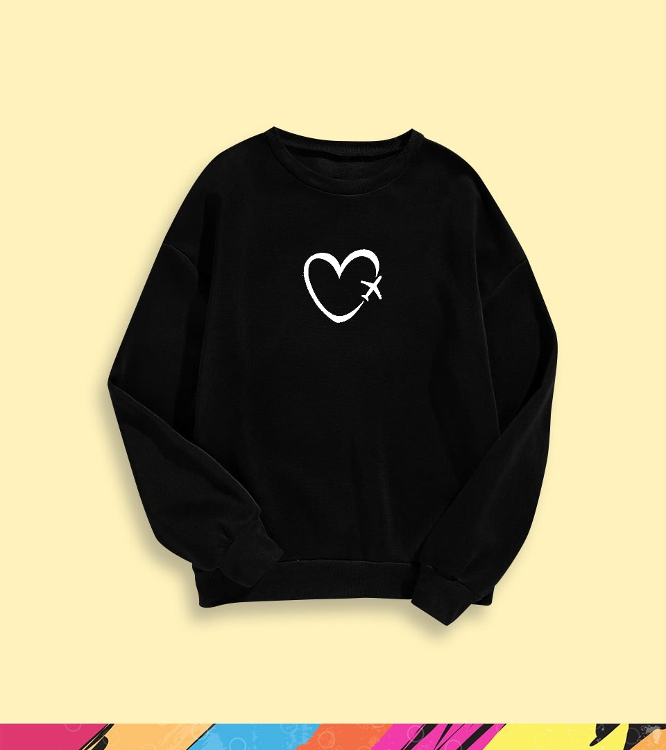 PLANE HEART SWEATSHIRT - teehoodie.co