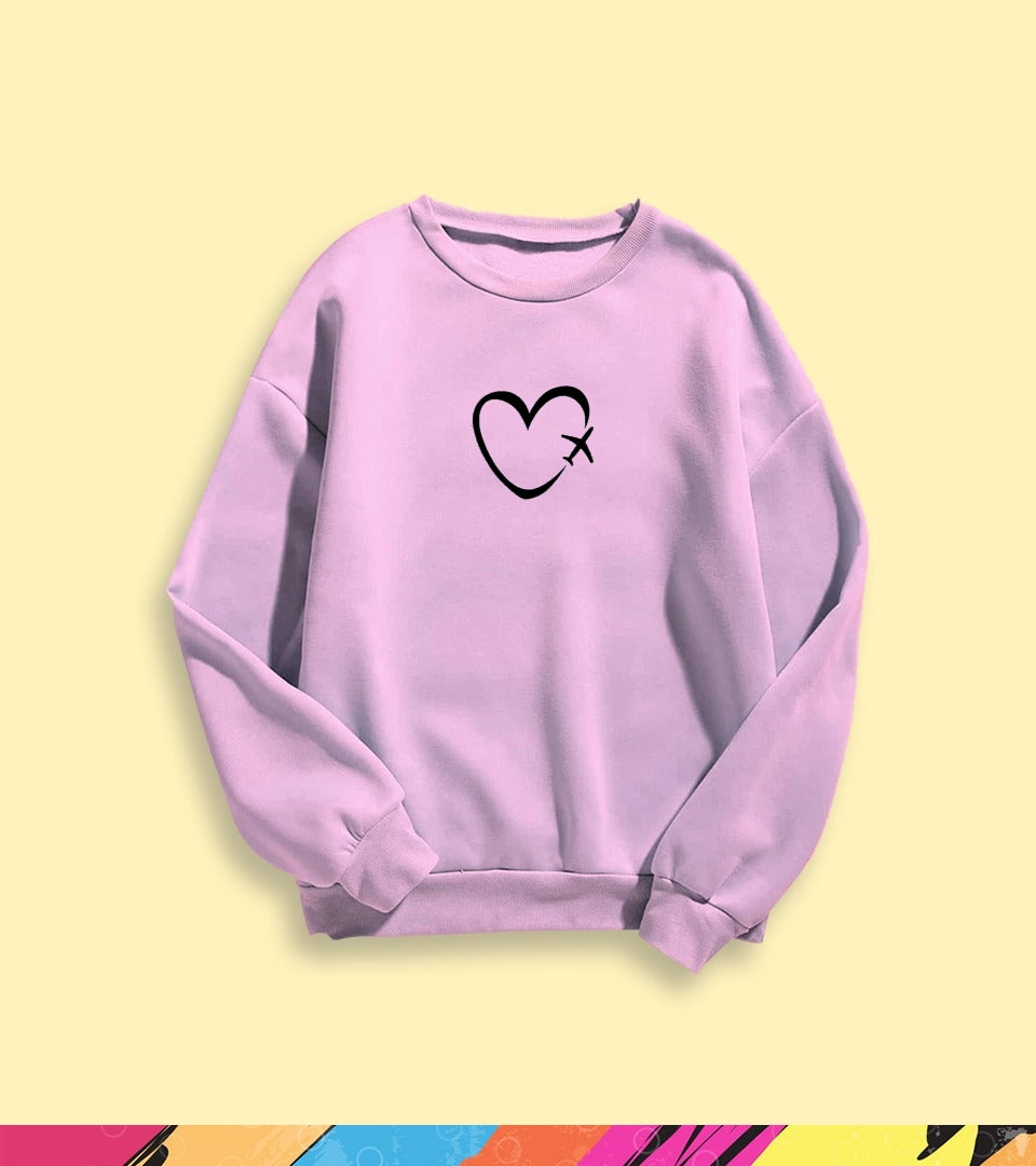 PLANE HEART SWEATSHIRT - teehoodie.co