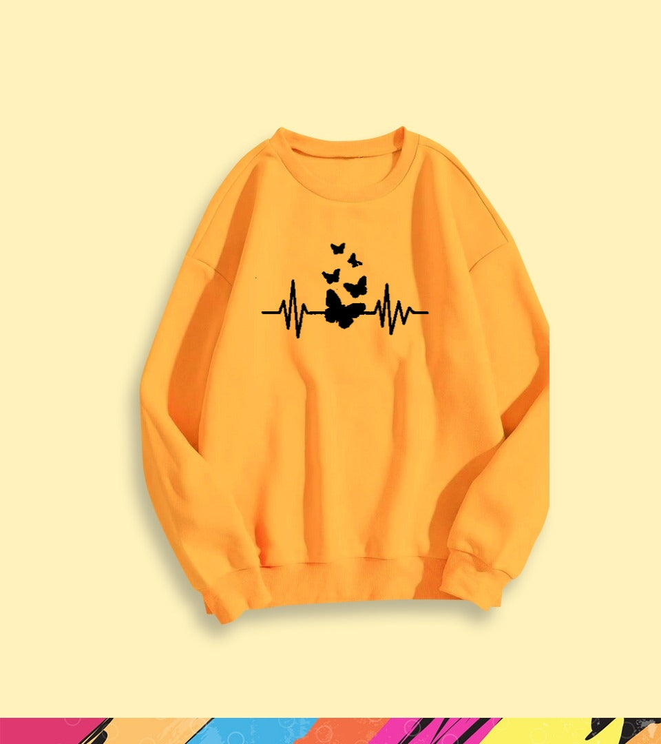 BUTTERFLY HEART BEAT SWEATSHIRT - teehoodie.co