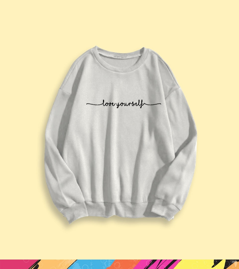 LOVE YOURSELF SIGNATURE SWEATSHIRT - teehoodie.co