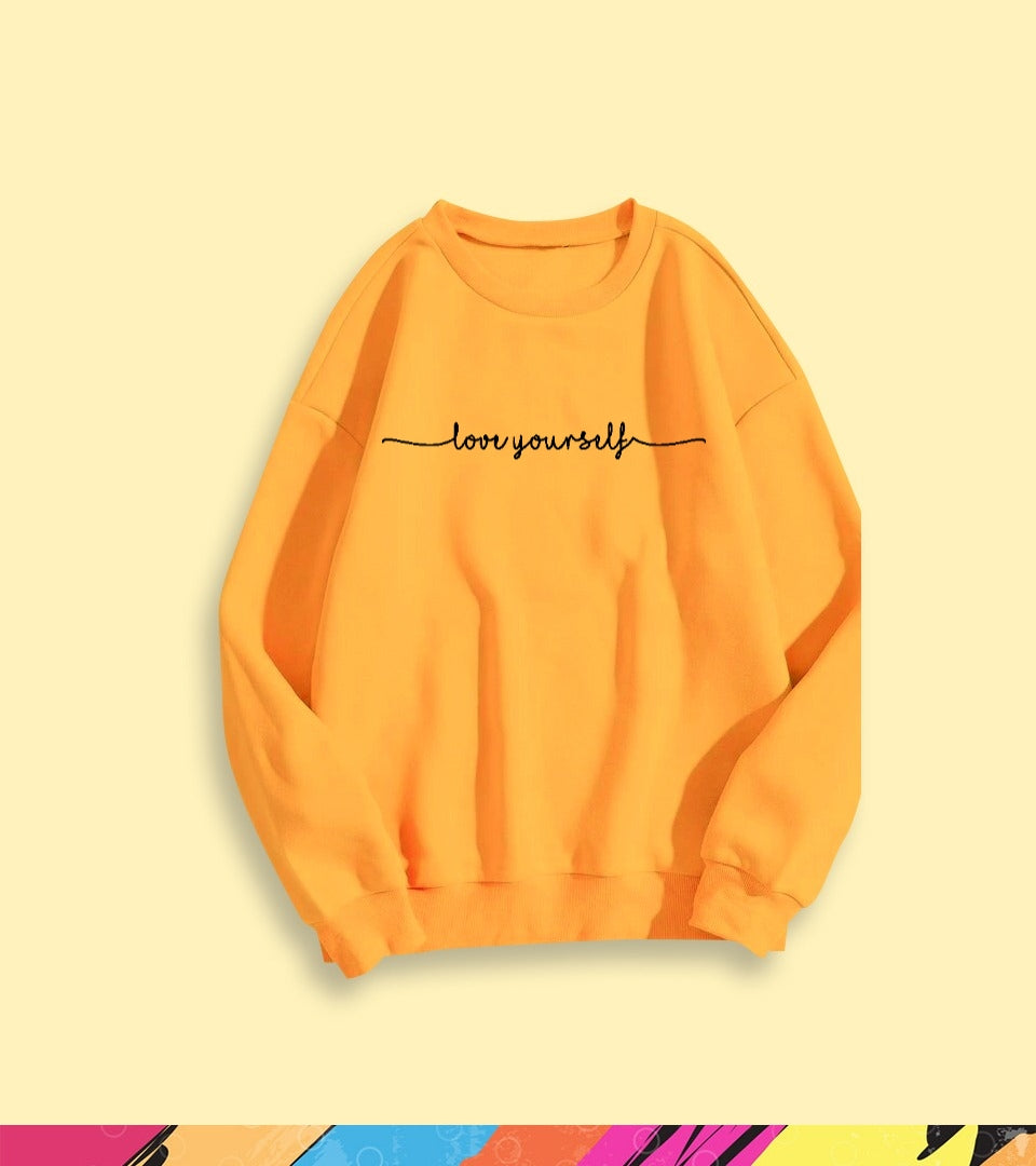 LOVE YOURSELF SIGNATURE SWEATSHIRT - teehoodie.co