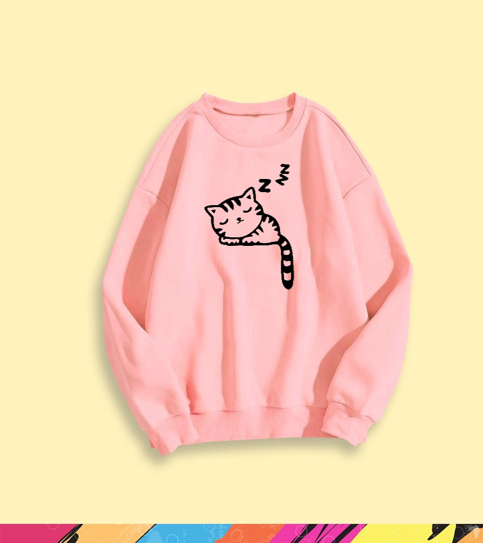 SLEEPY CAT SWEATSHIRT - teehoodie.co