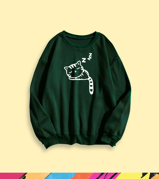 SLEEPY CAT SWEATSHIRT - teehoodie.co