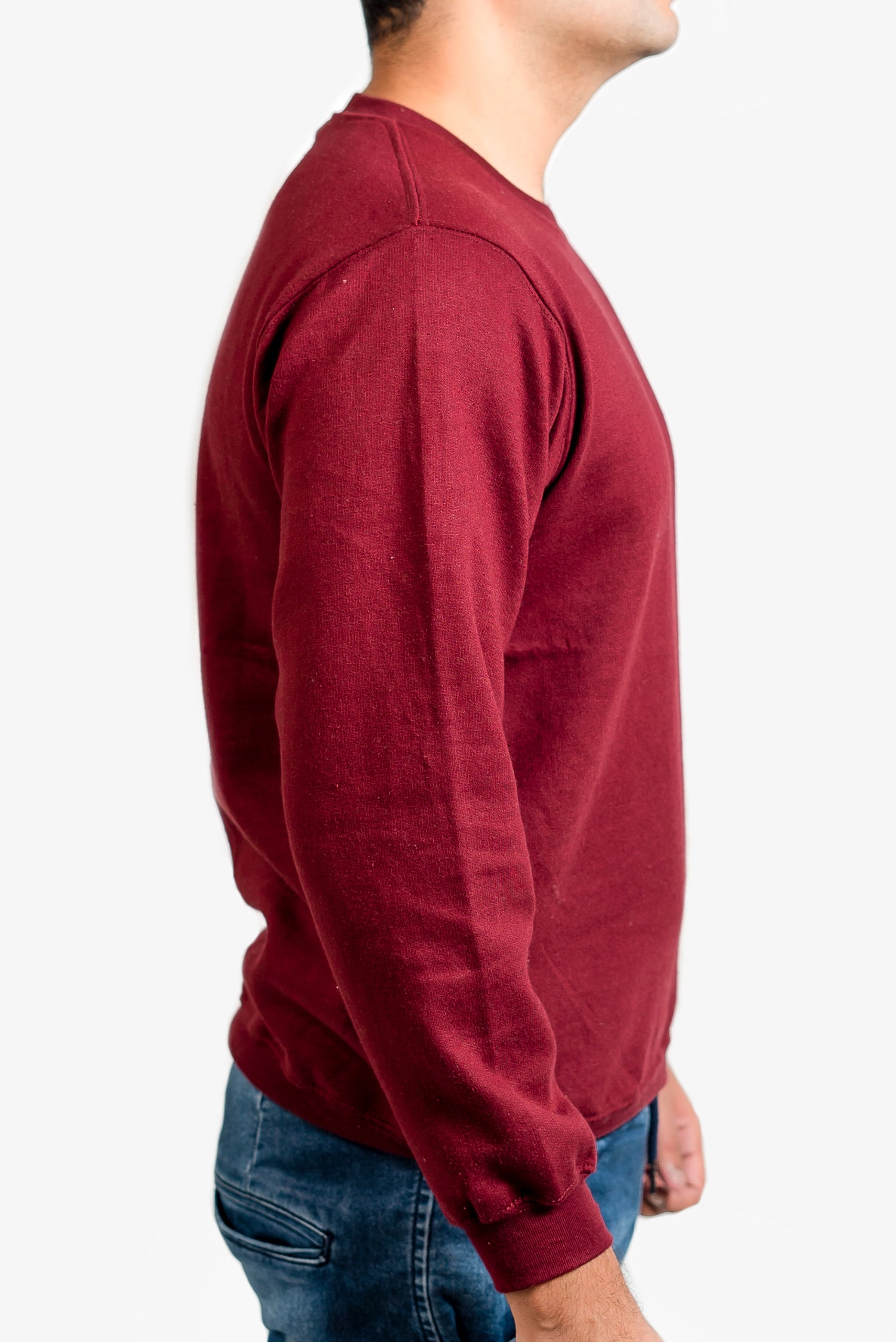 Basic Burgundy Sweatshirt // Men - teehoodie.co
